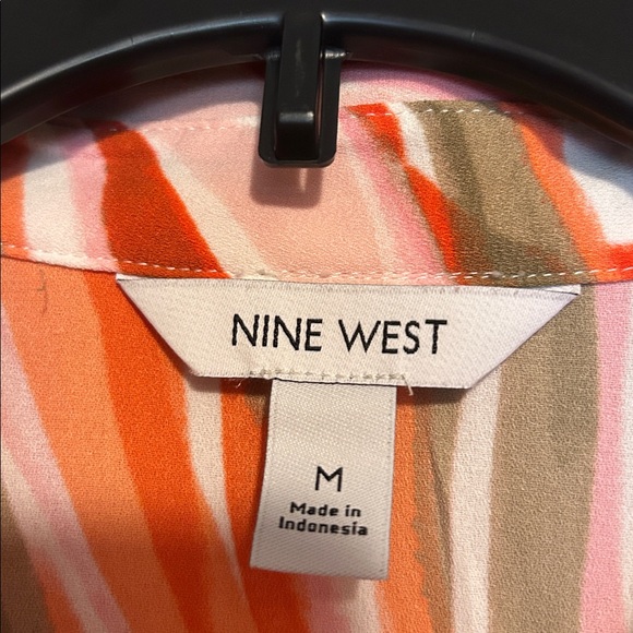 Nine West Collared Button Up Dress Size Medium Pink - Picture 5 of 8